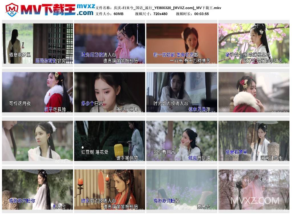 庆庆-归来兮_国语_流行_YE800320